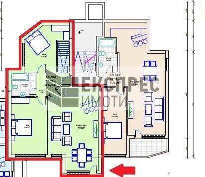 Unfurnished 2 bedroom apartment