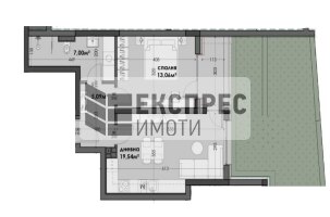  Двустаен апартамент, Изгрев